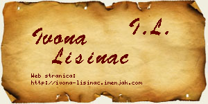 Ivona Lisinac vizit kartica